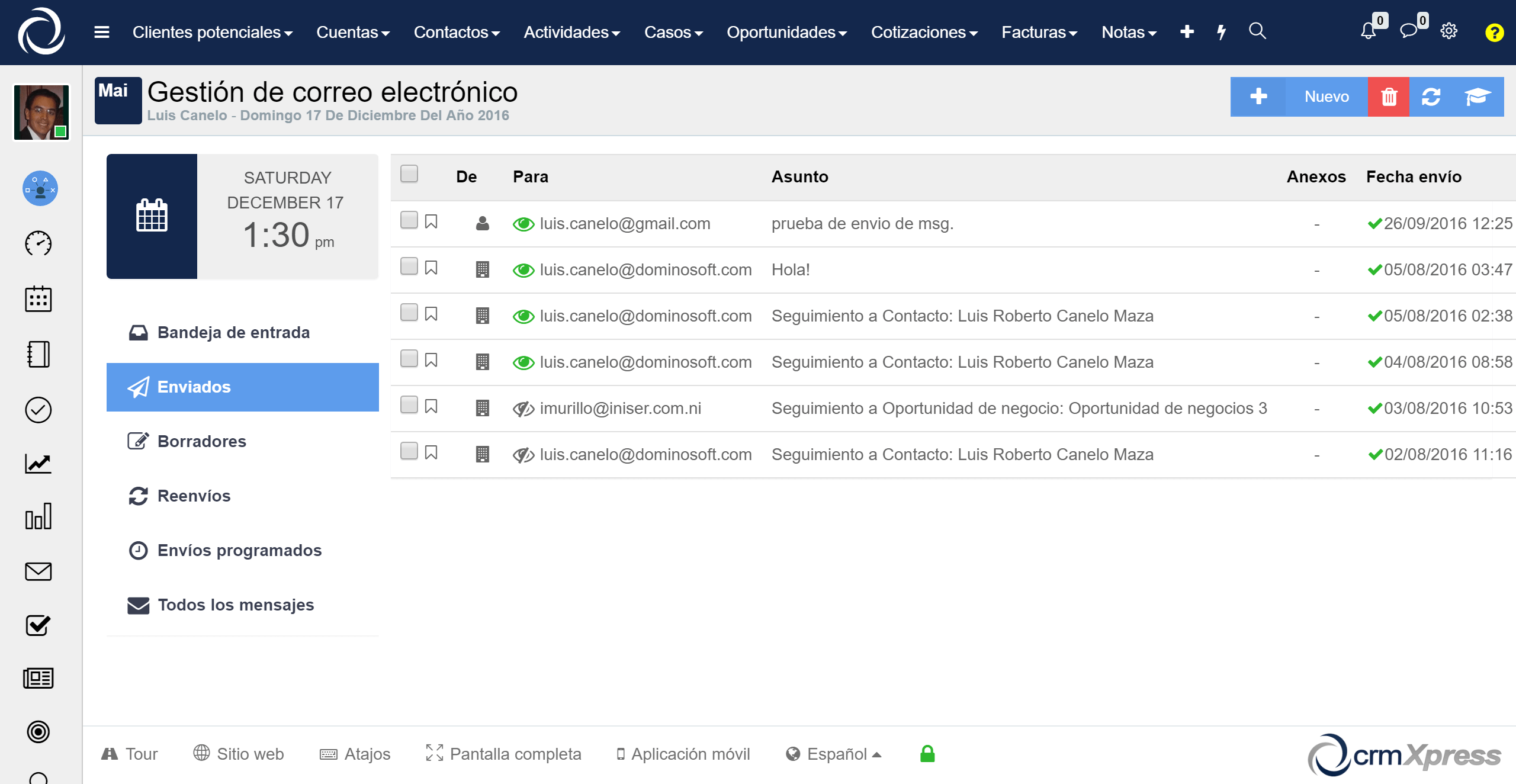 Integración con correo electrónico